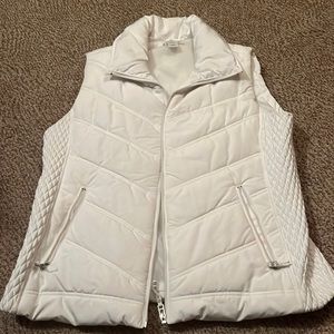 Liz Claiborne White Puffer Vest, Size XL